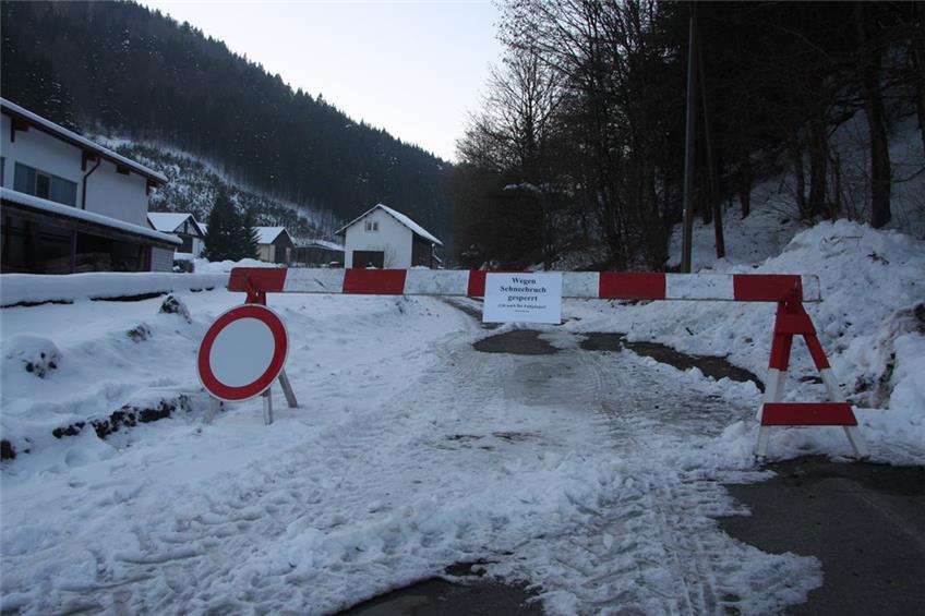 Schneebruch: Verbindungsstraße zwischen Nusplingen und Obernheim ist dicht
