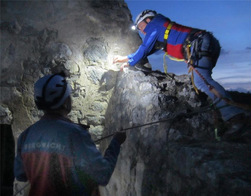 Bergwacht rettet Kletterer