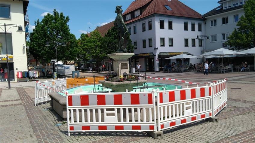 Balinger Stadtbrunnen bleibt bis Donnerstag gesperrt