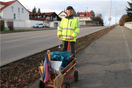 Tausende Kilometer im Ehrenamt: Adelbert Jauch sammelt seit 10 Jahren Müll in ganz Balingen