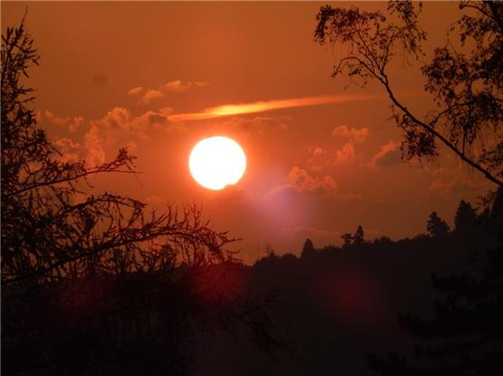 Foto des Tages: Rotgoldener Sonnenaufgang über Tailfingen