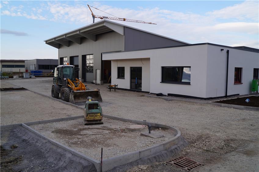 Voll im Zeitrahmen: Der Dormettinger Bauhof wird im kommenden Monat fertig