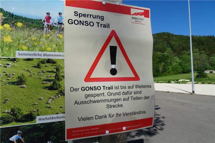 Albstädter Mountainbike-Strecken: Gonso-Trail bleibt noch bis auf Weiteres geschlossen