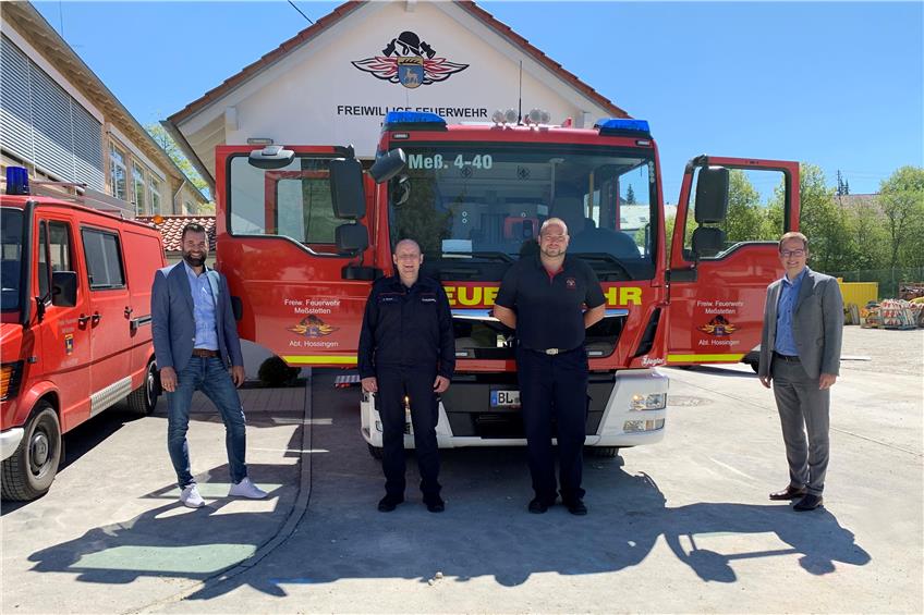 Echtes Wunschfahrzeug: Die Hossinger Feuerwehr freut sich über den Neuzugang