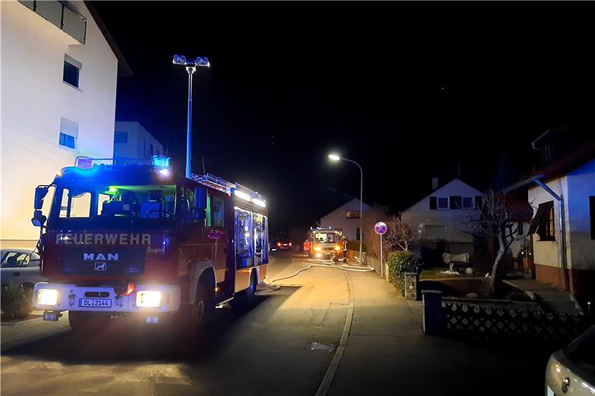 Feuerwehr Balingen löscht defekten Boiler in der Liegnitzer Straße