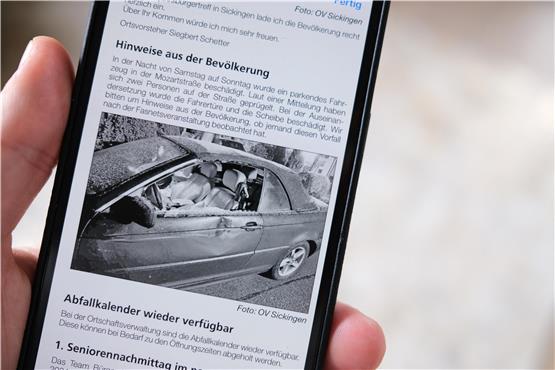 Demoliertes Auto bei Zunftball in Sickingen: Bislang gibt es keinen Tatverdächtigen