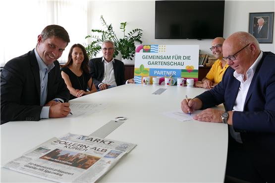 Gartenschau 2023: ZOLLERN-ALB-KURIER und Verwaltung besiegeln Partnerschaft
