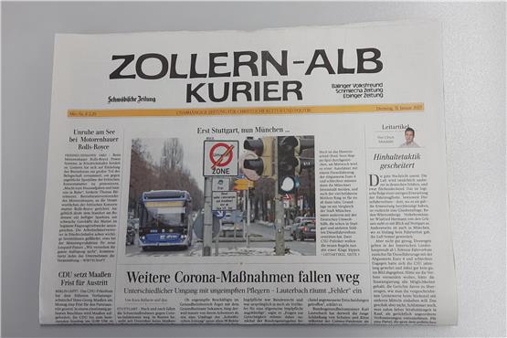 Urteil des Landgerichts: Südwest Presse darf den Namen ZOLLERN-ALB-KURIER nicht mehr verwenden