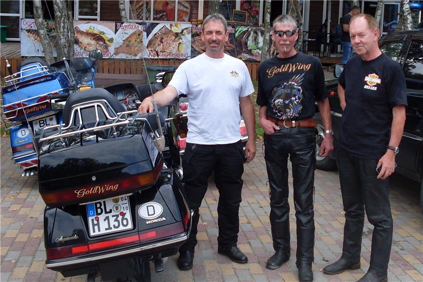 Auf der Goldwing nach Kaliningrad: Drei Schömberger Biker treffen Harley-Legende „Schrotti“