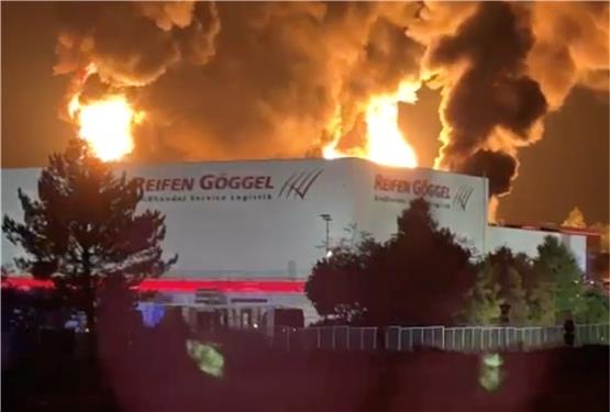 Großbrand bei Reifenhandel Göggel in Gammertingen: Polizei ermittelt zur Brandursache