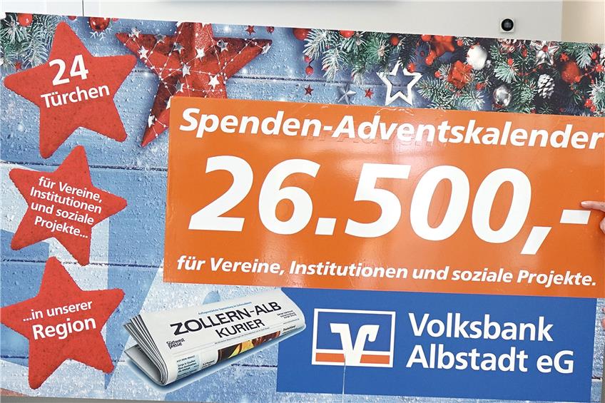 Volksbank Albstadt: Hinter jedem Türchen steckt ein Dankeschön an die Vereine