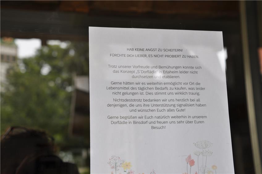 „Stimmt uns traurig“: Neustart für Erlaheimer Dorfladen nach nur sechs Wochen gescheitert