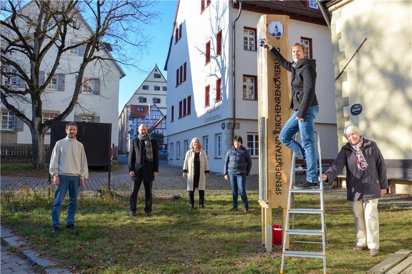 Der Spendenbarometer steigt: 32.000 Euro für die Sanierung der Rosenfelder Stadtkirche