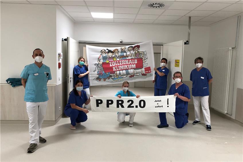Personalmangel-Protest: Mitarbeiter des Zollernalb-Klinikums beteiligen sich an Verdi-Aktion