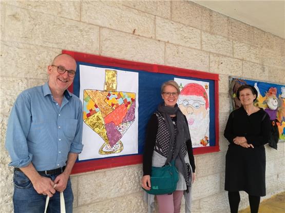 Pastor und Frau besuchen Adventsfeier in Jerusalem