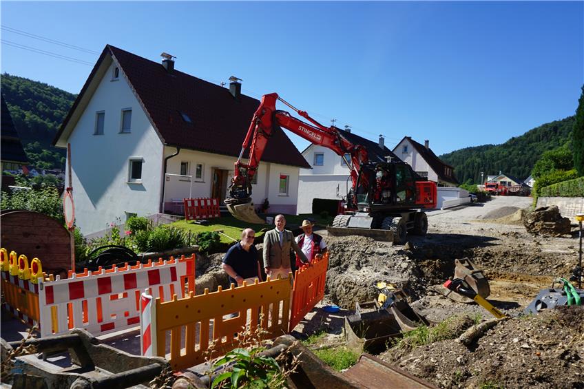 Millionenprojekt geht voran: Halbzeit in der Bergstraße in Nusplingen