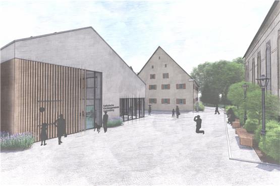 Mit dem neuen Gemeindehaus wird der Caspar-Oechsle-Platz zum geistlichen Zentrum Schömbergs