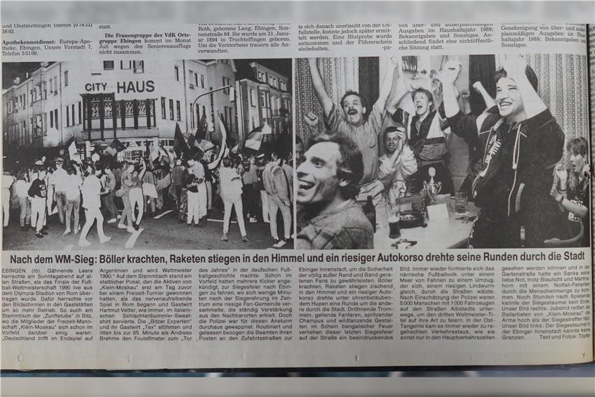 Blick ins ZAK-Archiv: So feierten die Menschen im Zollernalbkreis den WM-Sieg 1990