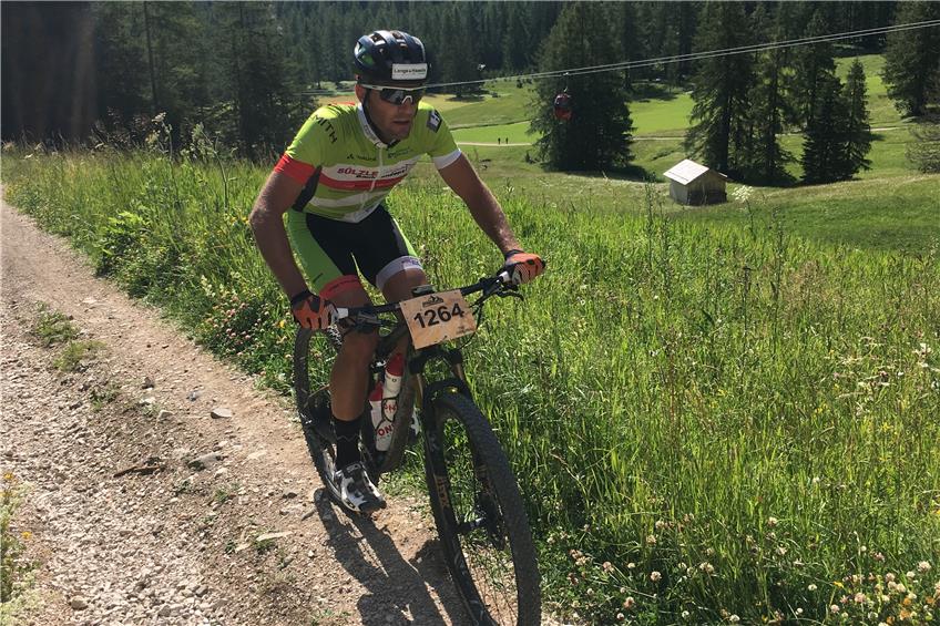 Stefan Schairer erkämpft sich den fünften Rang in der Einzelwertung der Bike Transalp