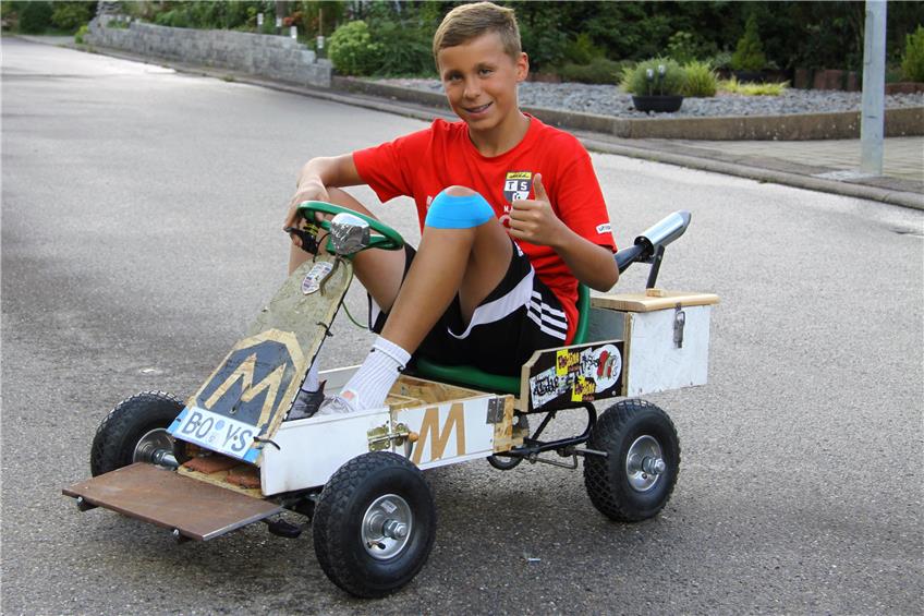 Marke Eigenbau: Zwölfjähriger Pfeffinger ist stolz auf sein „Mario-Kart“