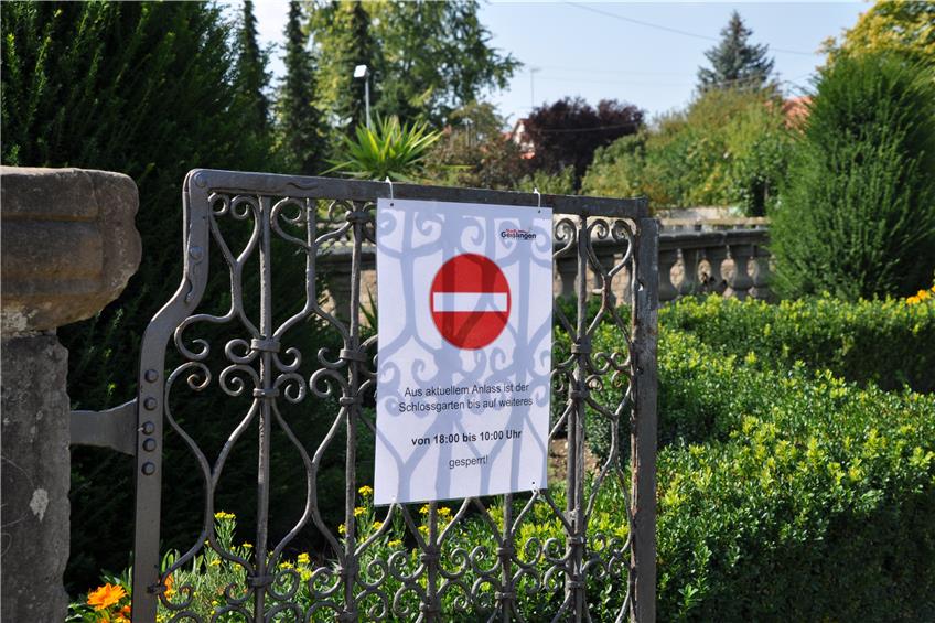 Schließung des Geislinger Schlossgartens zeigt erste Wirkung: „Es ist ruhiger geworden“